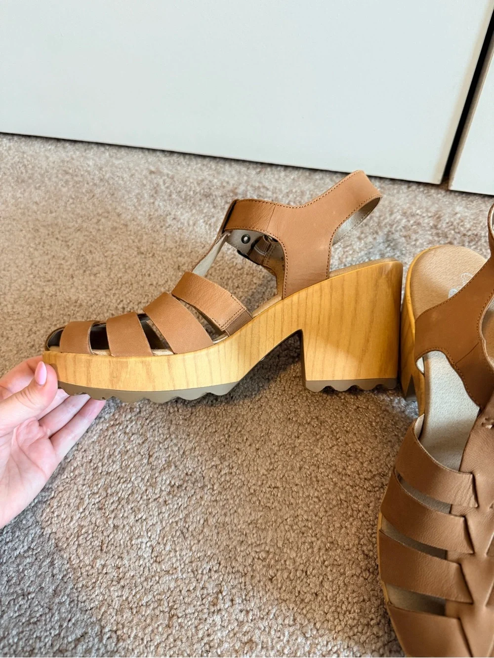 Dr. Scholl’s Original Collection Want It All Leather Platform Sandals 9.5